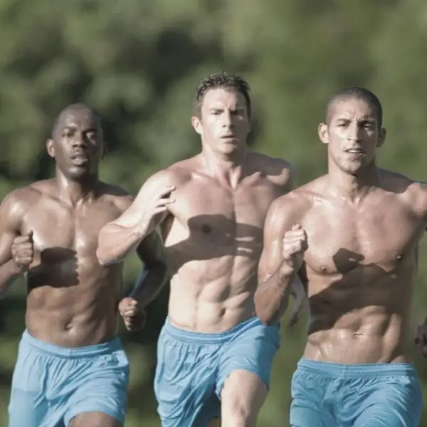 Men running for exercise