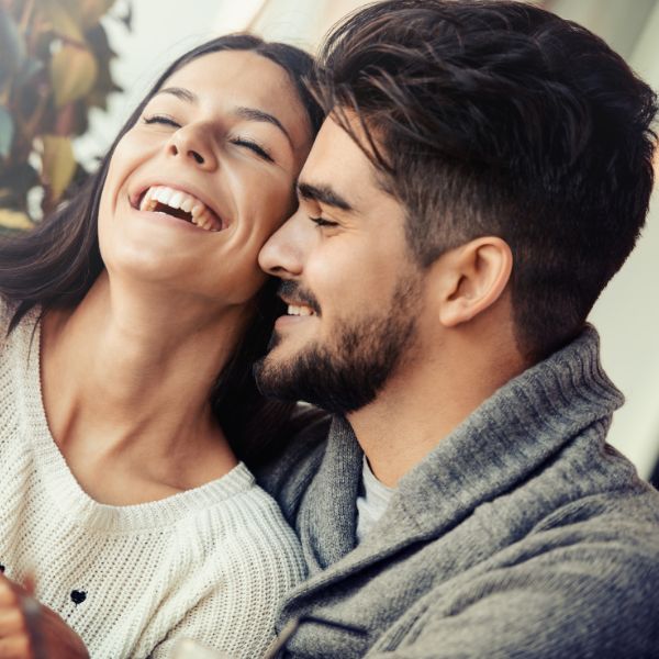 Couple laughing and enjoying each other