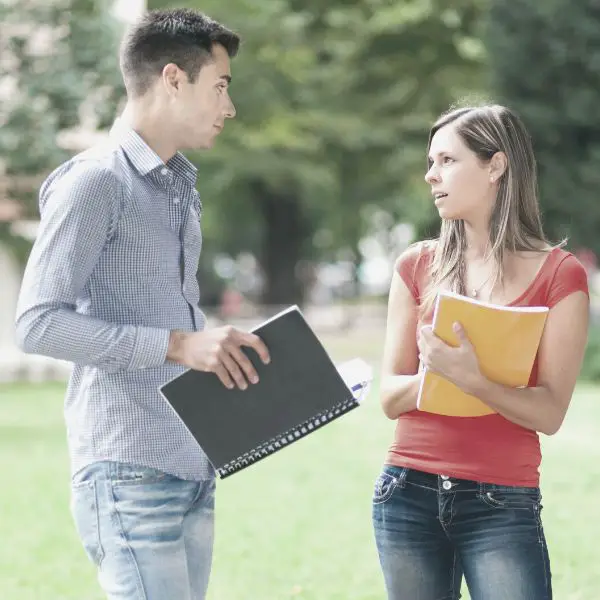 Guy asking for a girls number in the park