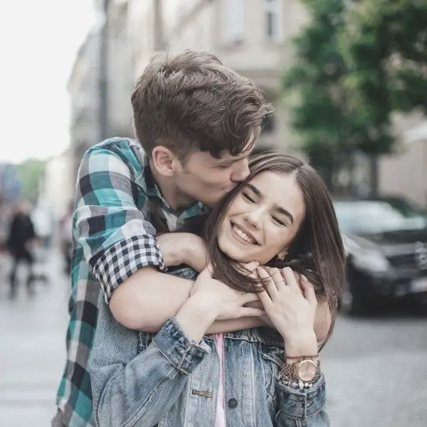 Guy hugging a girl
