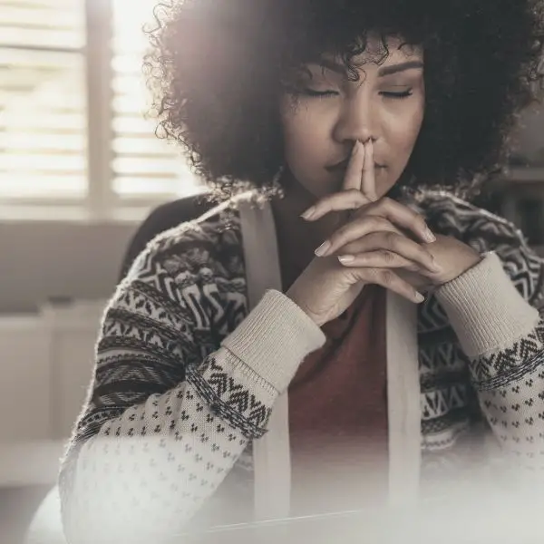 woman in deep thought